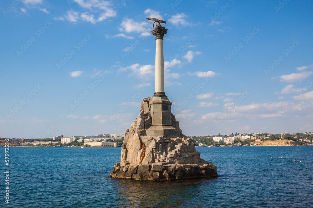 Monument to the scuttled ships in Sevastopol