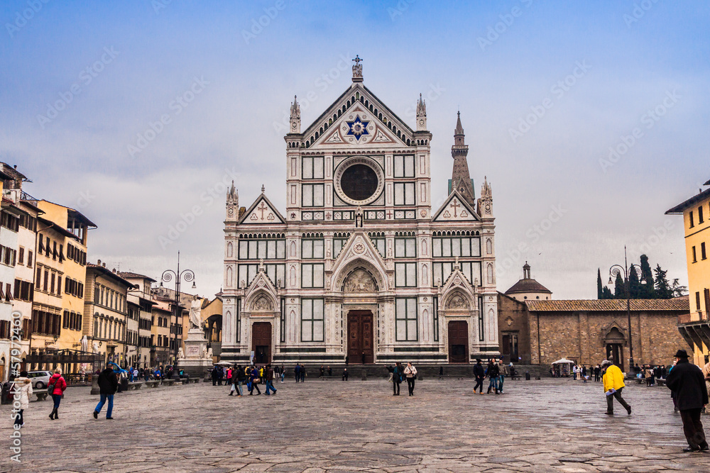 Fototapeta premium The Basilica di Santa Croce famous Franciscan church on Florence