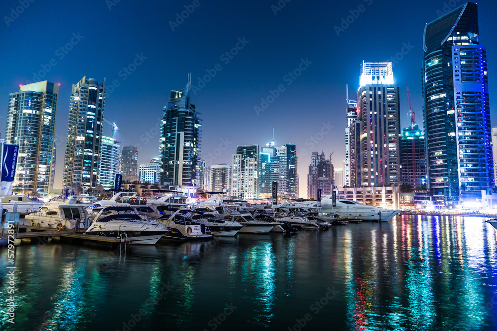 Dubai Marina cityscape, UAE