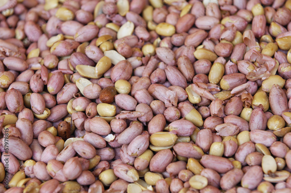 Close-up on peanuts background Close-up on peanuts background