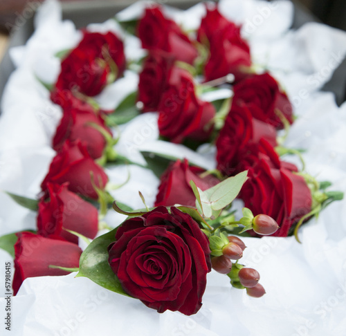 Red wedding rose