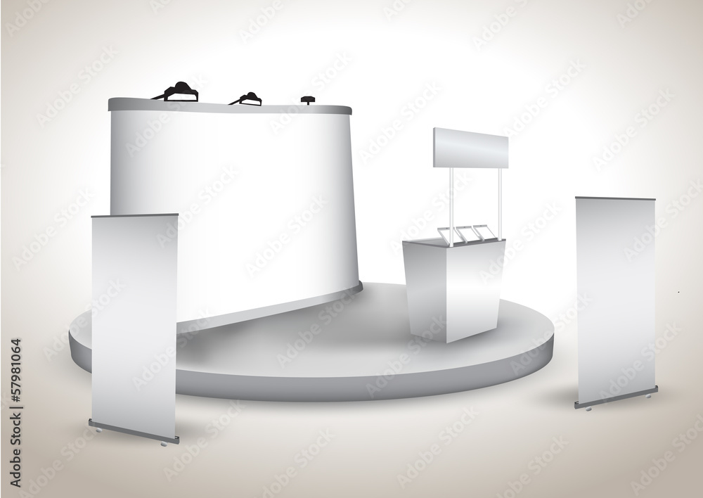 Booth exhibition display with backdrop Booth exhibition display with backdrop