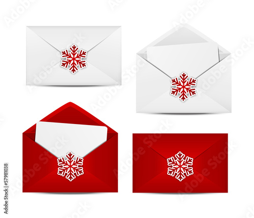 Set of Christmas envelopes