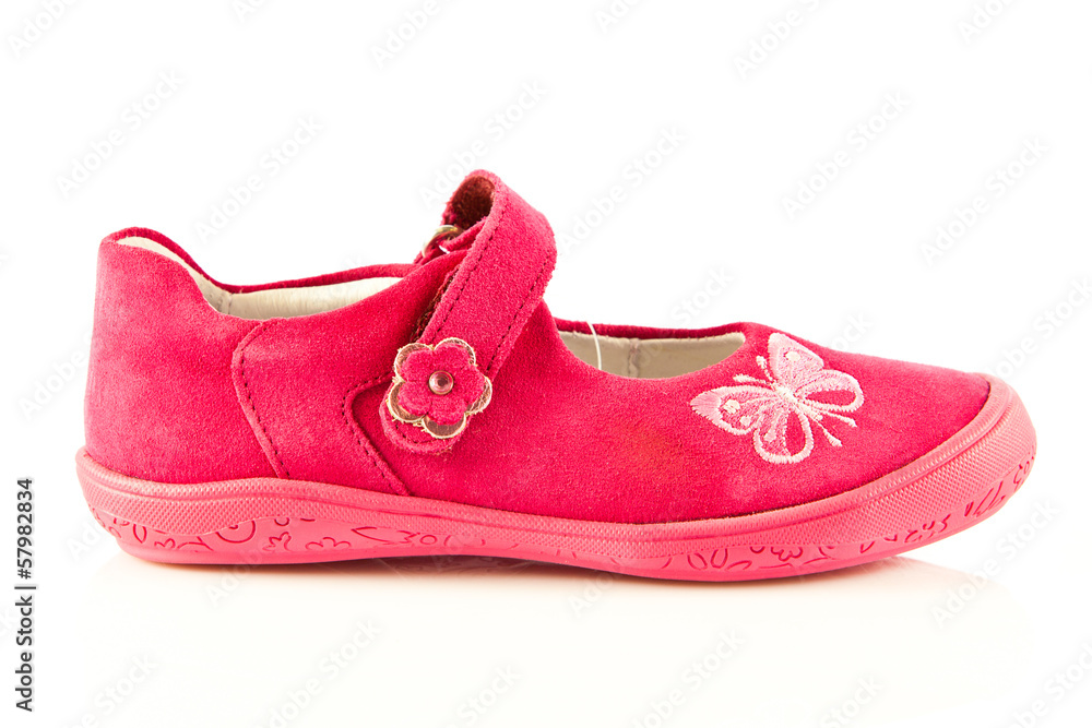 Girl shoes isolated on white background Girl shoes isolated on white background