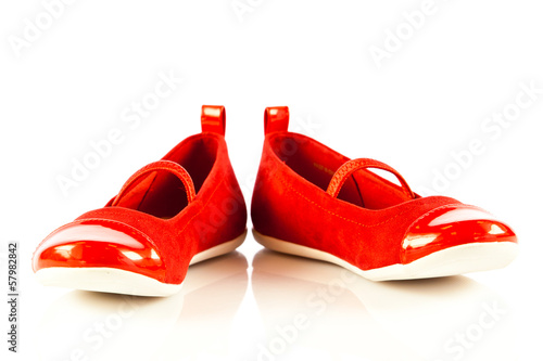Girl shoes isolated on white background