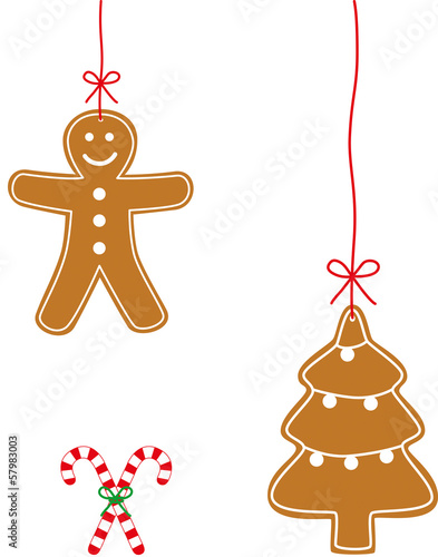 pfefferkuchen und zuckerstangen