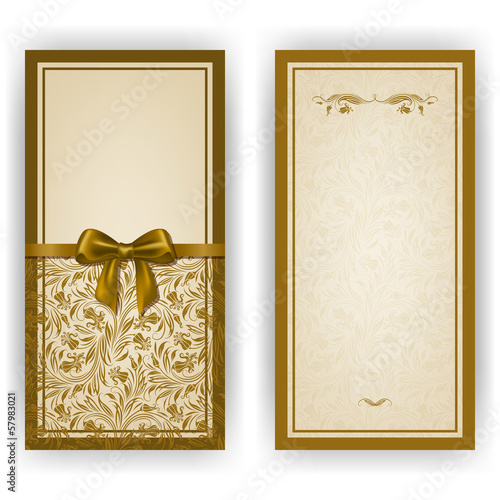 Elegant vector template for luxury invitation, card