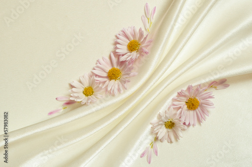 White background with folds...