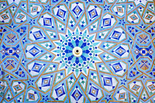 Oriental Mosaic at the Mosque Hassan II in Casablanca, Morocco
