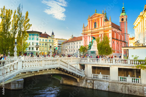 Medieval Ljubljana, Slovenia, Europe.