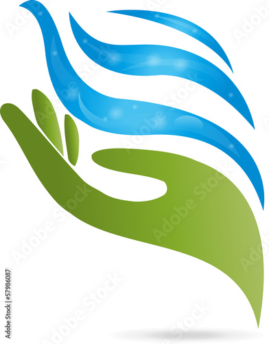 Hand, Wellen, Wasser