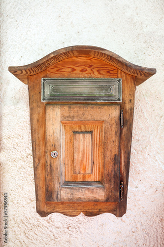 Wood maibox on Hallstatt village