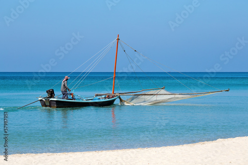 Fishing ship in sea, Thailand.