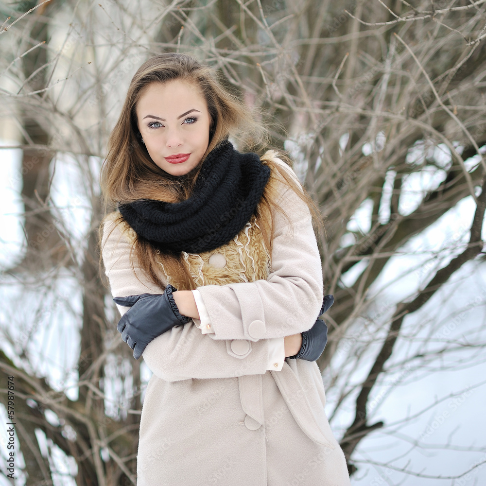 Beautiful girl winter portrait Beautiful girl winter portrait