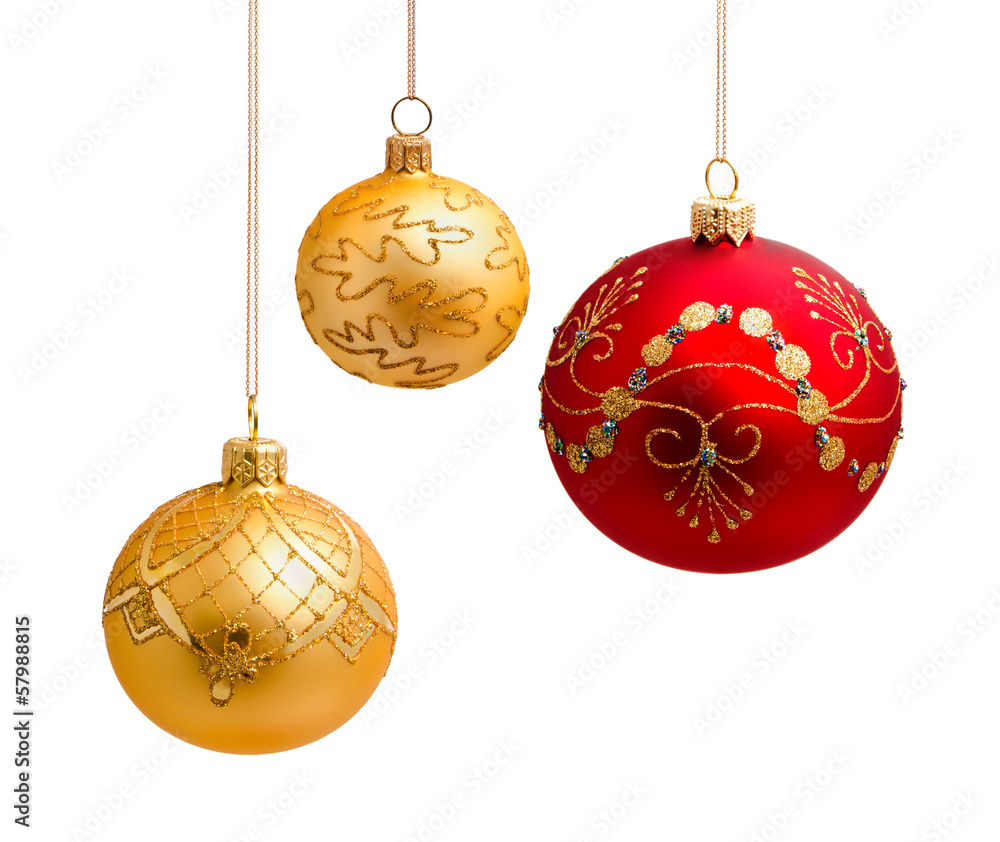 Perfect christmas balls isolated on white Perfect christmas balls isolated on white