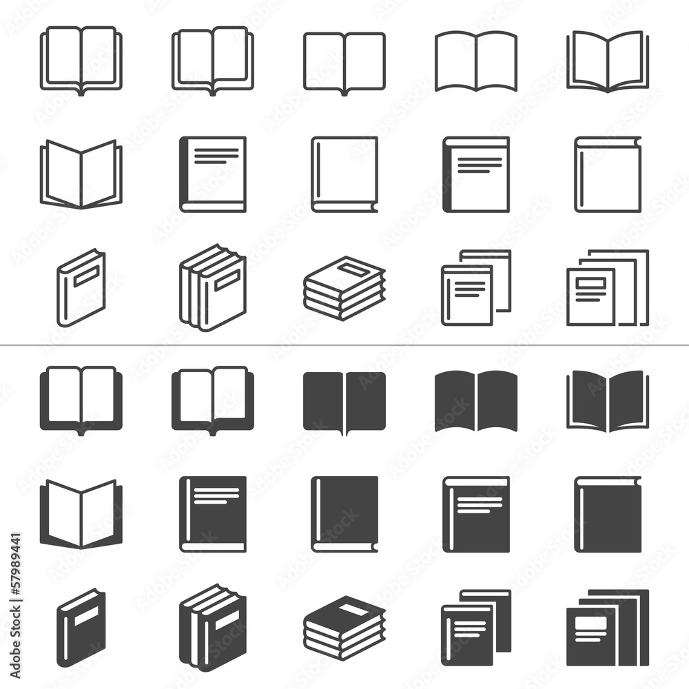 Book thin icons, included normal and enable state.