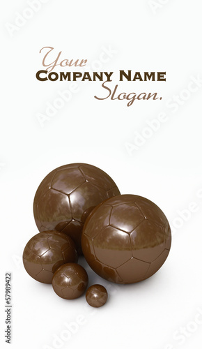 Chocolate soccer balls with...