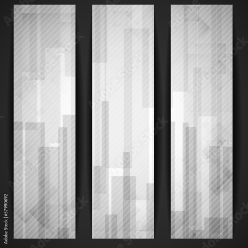 Abstract White Rectangle Shapes Banner.