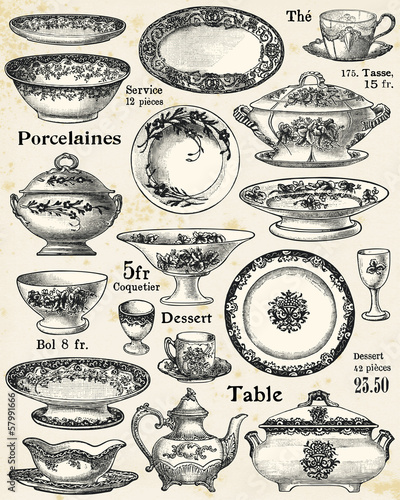 Porcelain dishes
