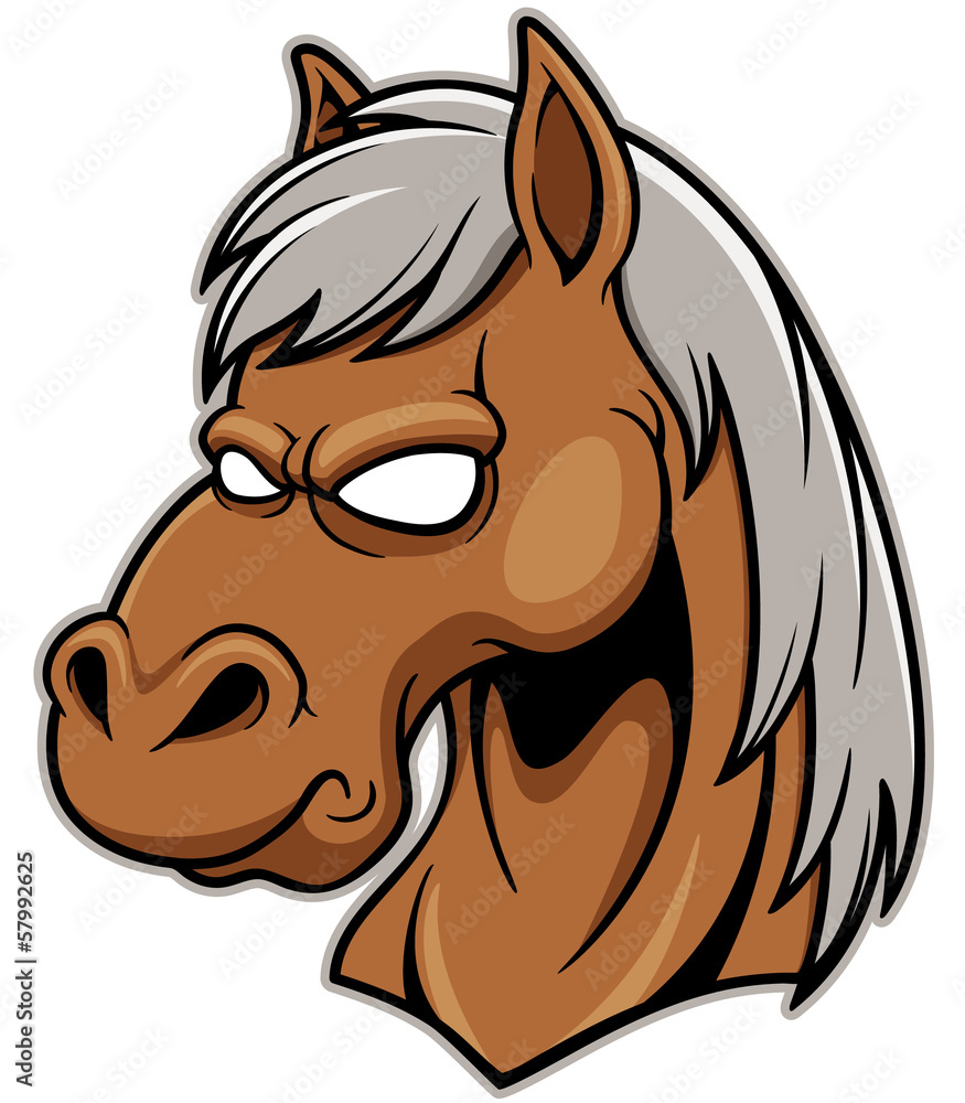 Vector illustration Head Horse