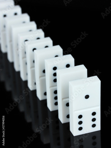 Dominoes isolated on black