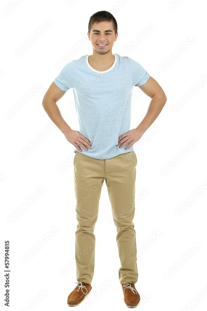 Handsome young man isolated on white Handsome young man isolated on white