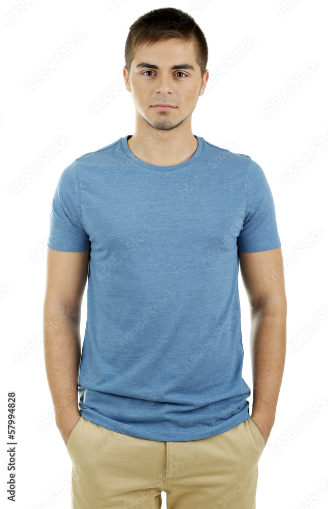 Handsome young man isolated on white Handsome young man isolated on white