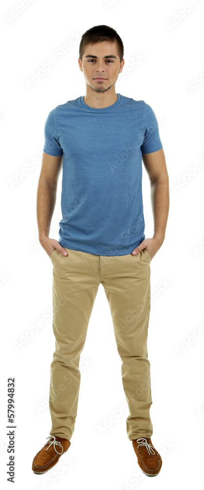 Handsome young man isolated on white Handsome young man isolated on white