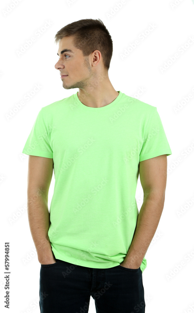 Handsome young man isolated on white Handsome young man isolated on white