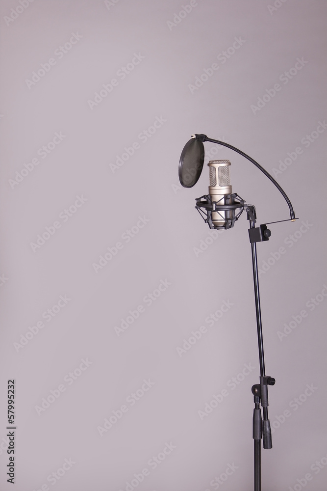 Studio microfone on stand Studio microfone on stand