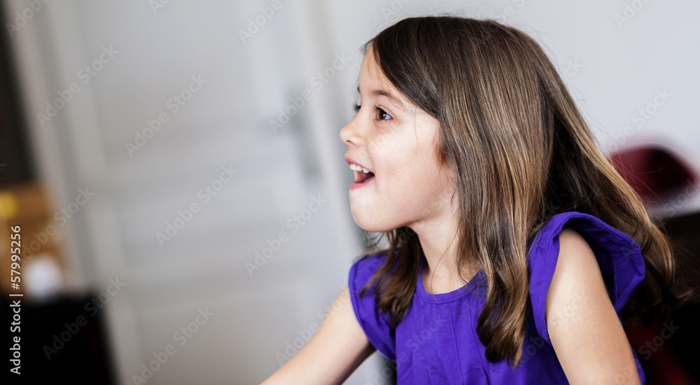 Expressive portrait of very cute smiling child Expressive portrait of very cute smiling child