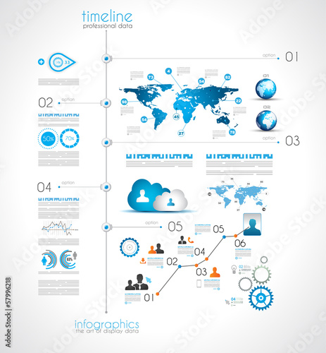 Timeline to display your data with Infographic elements