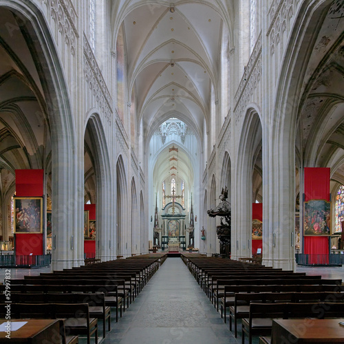 Interior of the Cathedral of Our Lady in Antwerp