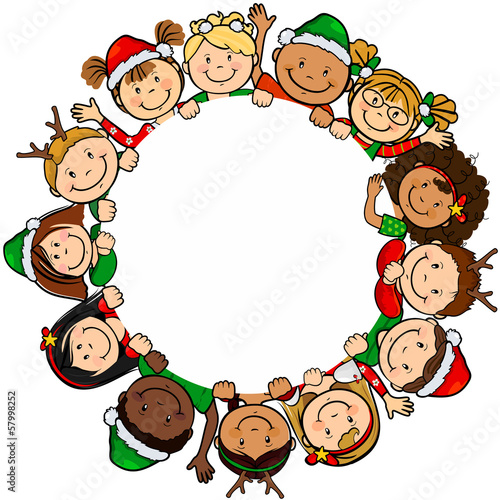 Children christmas circle