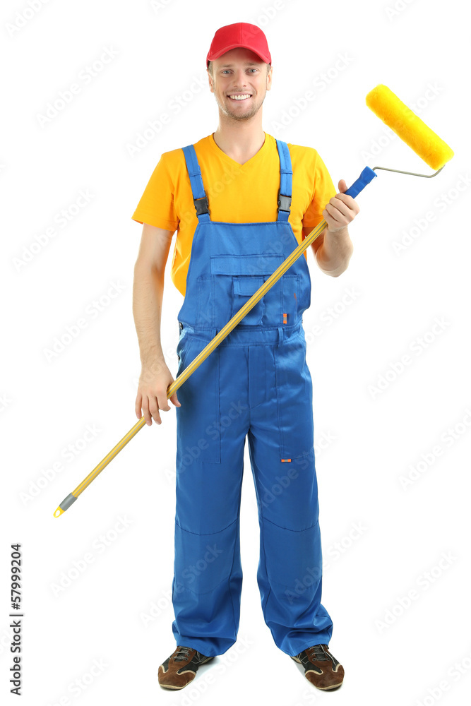 Portrait of young foreman isolated on white Portrait of young foreman isolated on white