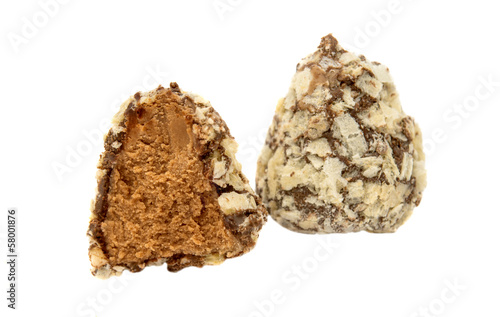 Sweet in wafer crumbs isolated