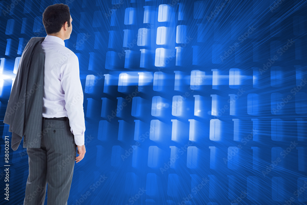 Composite image of businessman standing Composite image of businessman standing