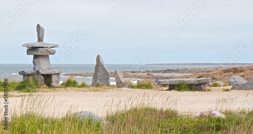 Inuksuk and table