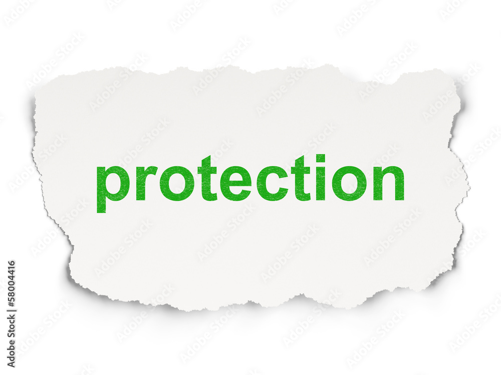 Privacy concept: Protection on Paper background Privacy concept: Protection on Paper background