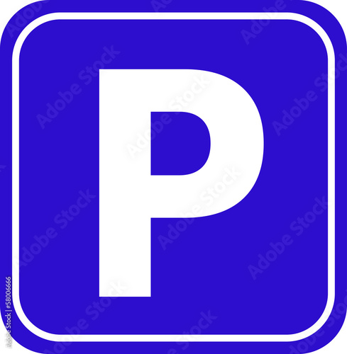 Vector cars parking sign