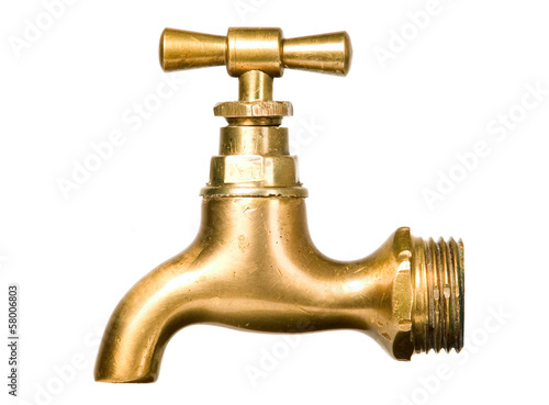 Obraz na płótnie Golden vintage tap w salonie