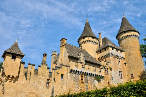 France, picturesque castle of Puymartin in Dordogne photo