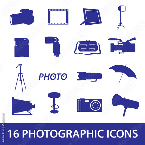 photographic icon set eps10