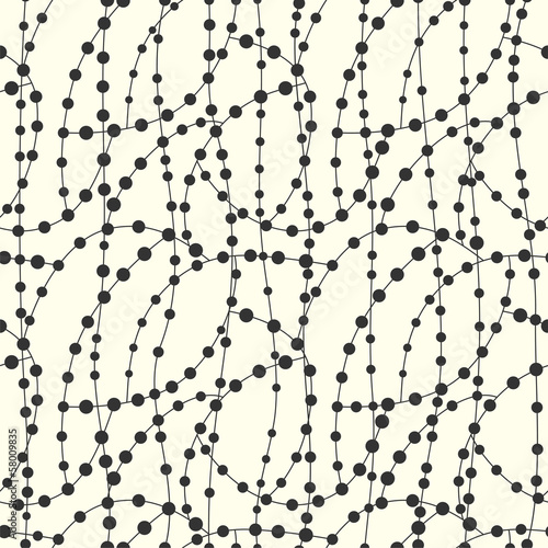 Seamless pattern with rings and lines. Vector © Khvost