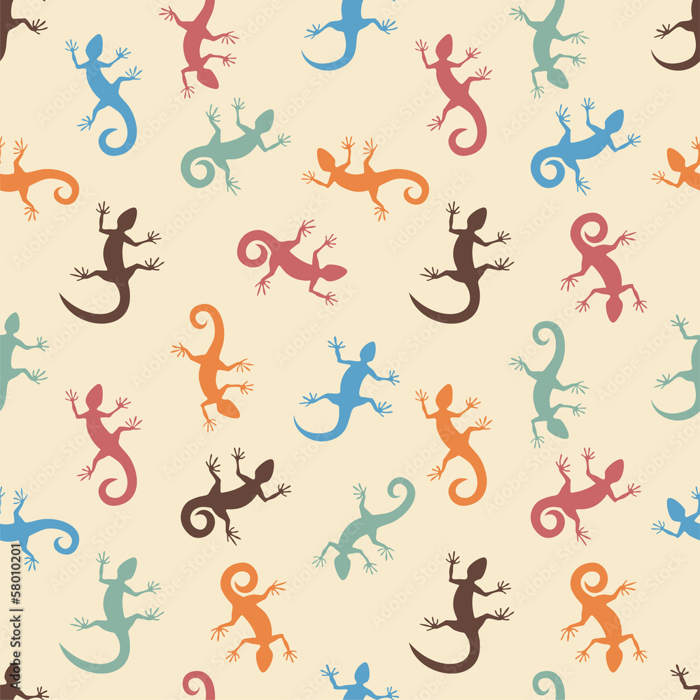 Seamless pattern with lizards. Vector Seamless pattern with lizards. Vector