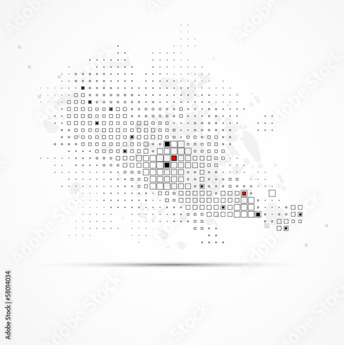 abstract color cube digital computer technology business backgro