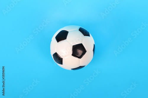Soccer ball blue background © javy