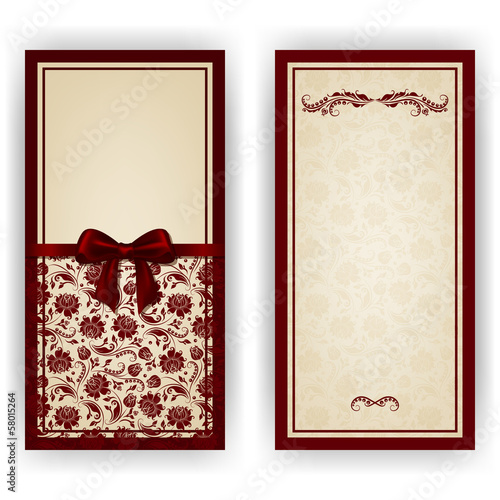 Elegant vector template for luxury invitation, card