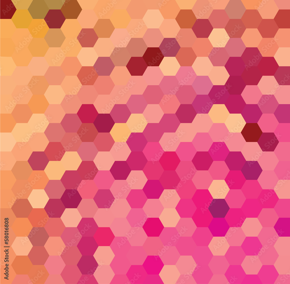 Purple and orange hexagonal pattern Purple and orange hexagonal pattern