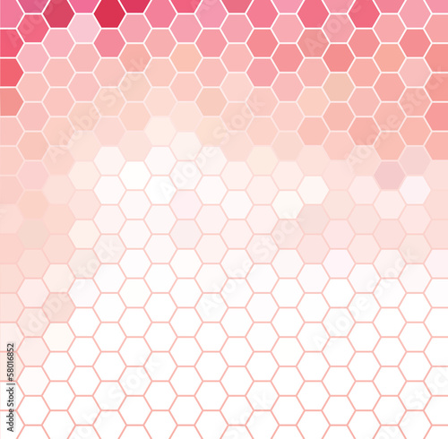Pink and white hexagonal grid